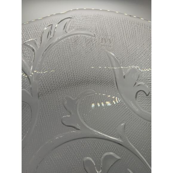 Large Plate Crystal Centerpiece IVV Made In Italy 13" Clear Vintage MCM - Picture 9 of 10